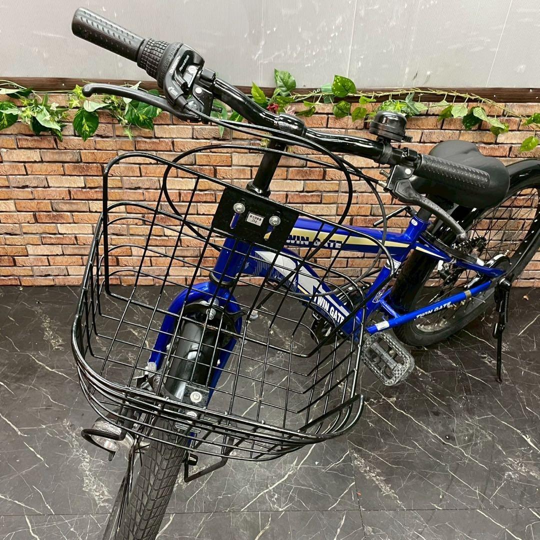 引き取り価格【67】子供用自転車 子供車 TWIN GATE ブルー 22インチ