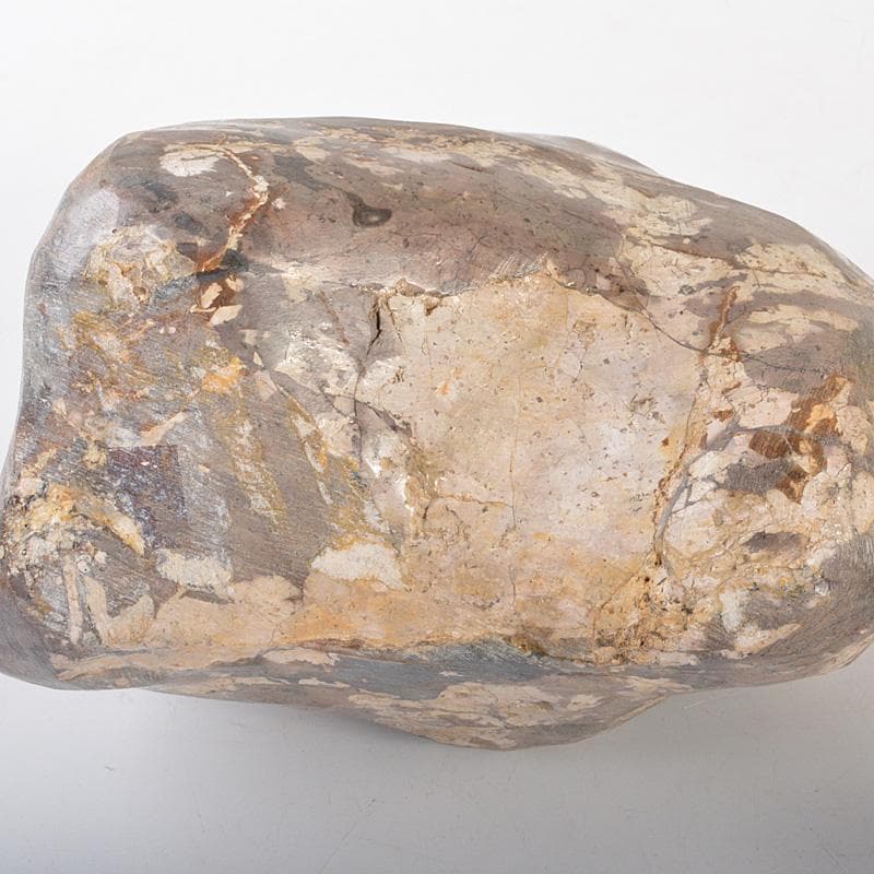 鑑賞石　天然石　梅花石　置物　唐木台付　重さ約2387g　N　6372