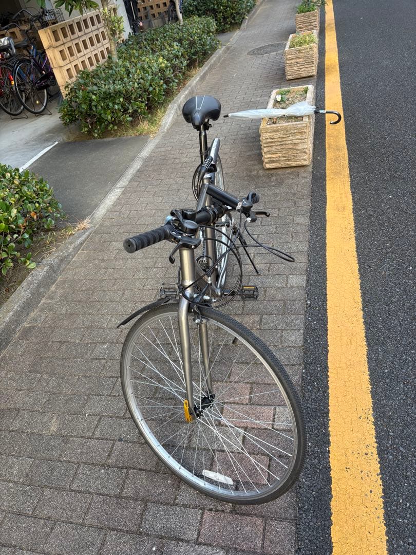 クロスバイク グレー 700Cタイヤ