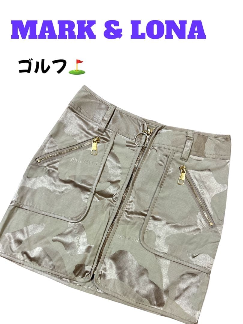 【MARK&LONA】マークアンドロナ 美品 ゴルフ38ゴールド カモフラ