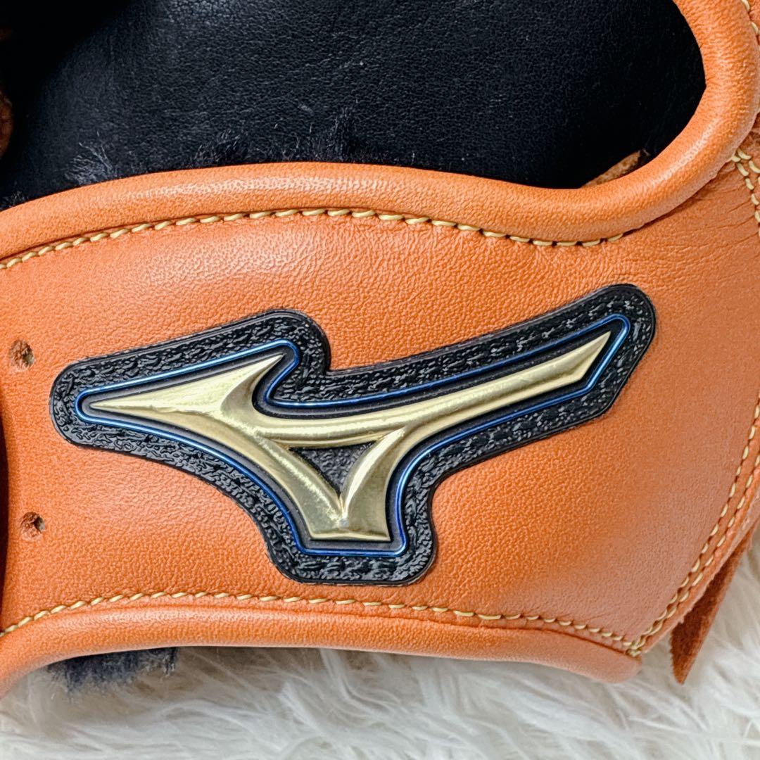 【良品】MIZUNO Select 9 軟式グローブ オレンジ×ブラック 内野手