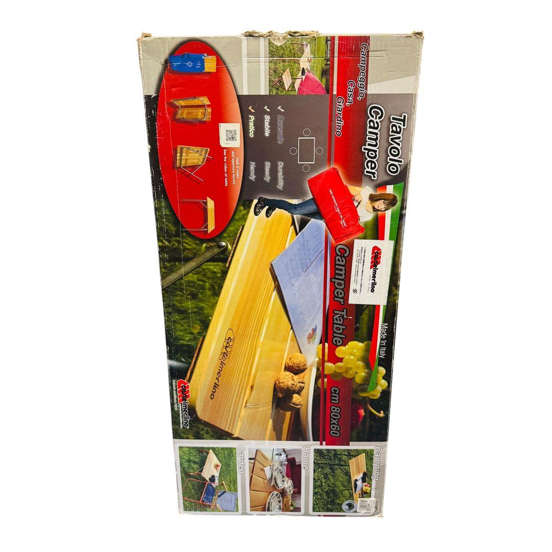 新品 CASTELMERLINO ハイ&ローキャンパーテーブル　80×60