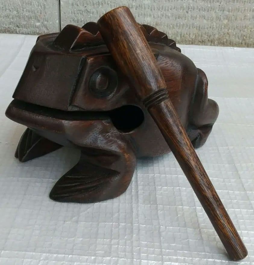かえる 楽器 木魚 木製