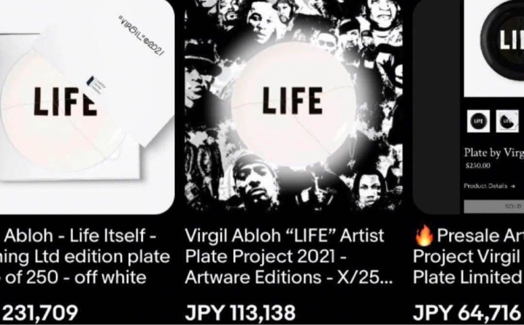 Virgil Abloh Plate ホワイト＆ブラック　世界限定250個❗️