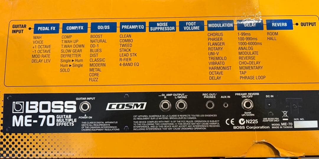 BOSS ME-70 ギター用マルチエフェクター 箱、説明書付