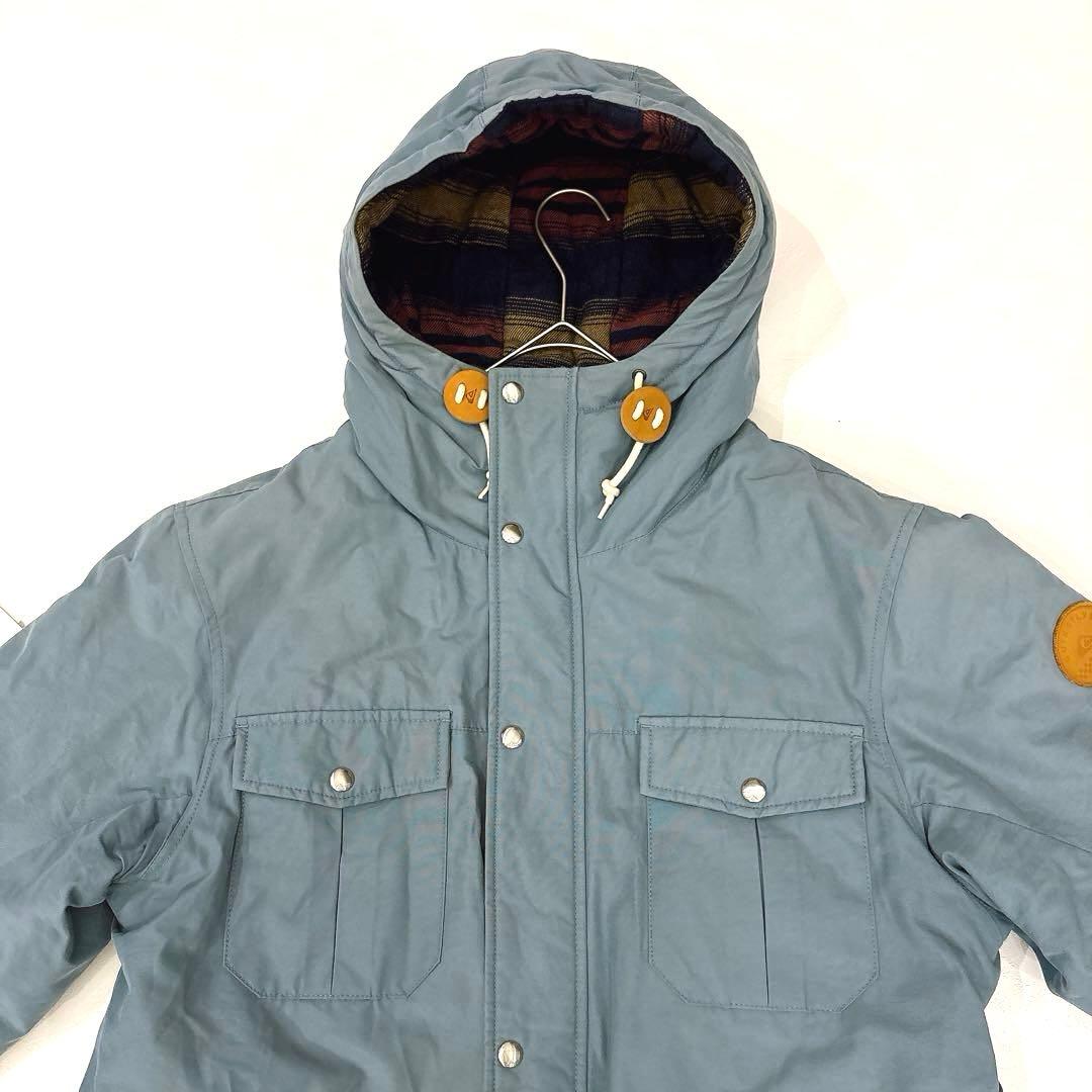希少✨クイックシルバー（L）マウンテンパーカー スノボジャケット 裏地ボーダー