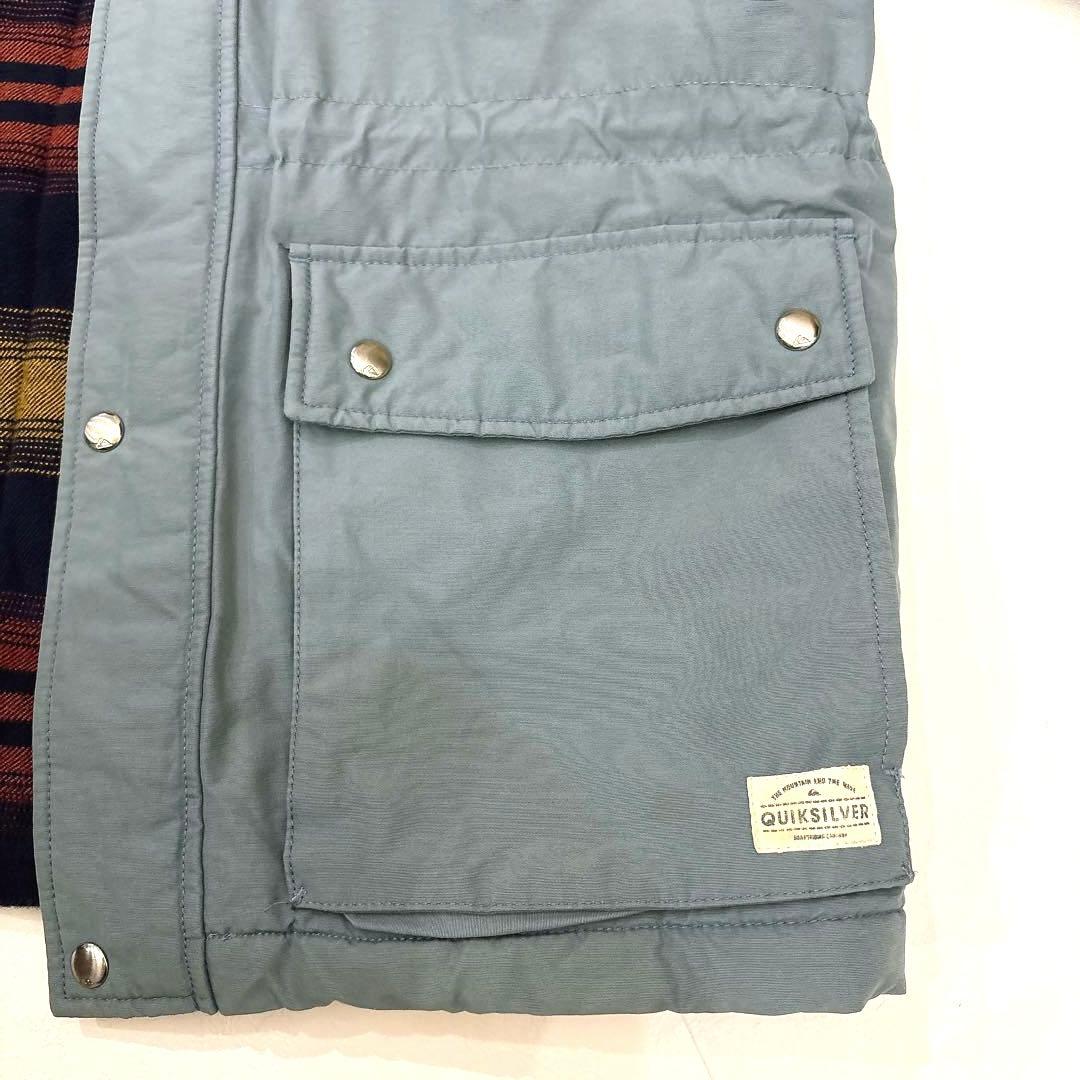 希少✨クイックシルバー（L）マウンテンパーカー スノボジャケット 裏地ボーダー