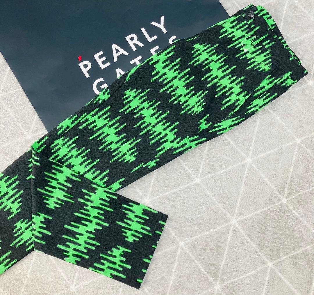 新品 パーリーゲイツ ジャックバニー ダブルカノコ裏起毛パンツ(4)サイズM/緑