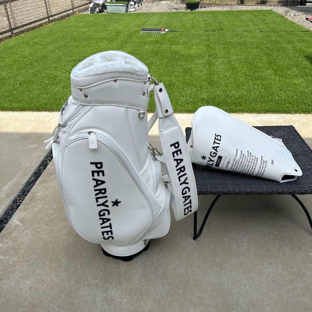 【超美品】パーリーゲイツ　PEARLY GATES　マットレザー　キャディバッグ