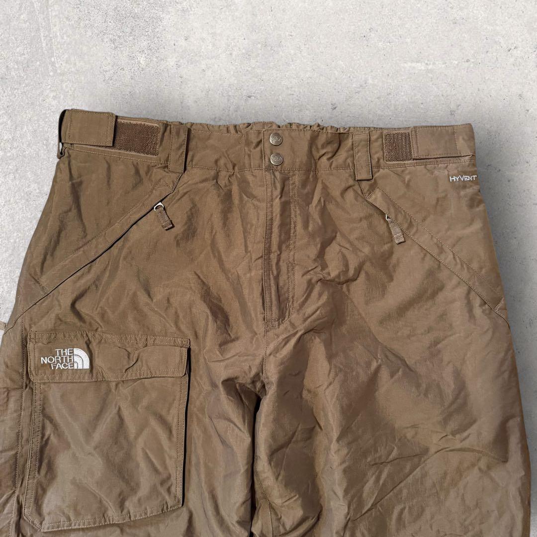 【くびなが】スキー　スノボーパンツ　刺繍ロゴ　茶色　XL ハイベント