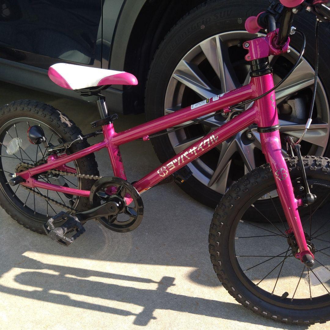 【大阪市内引渡希望】ヨツバサイクル　ピンク　１６インチ