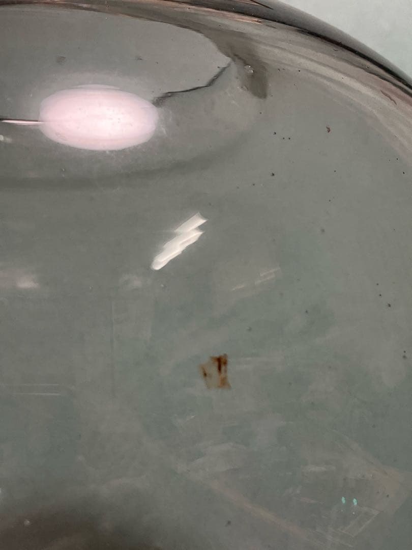 大正時代の丁寧仕上げの銅製蓋付き地球瓶◇菓子瓶◇駄菓子瓶◇時代物◇レトロガラス