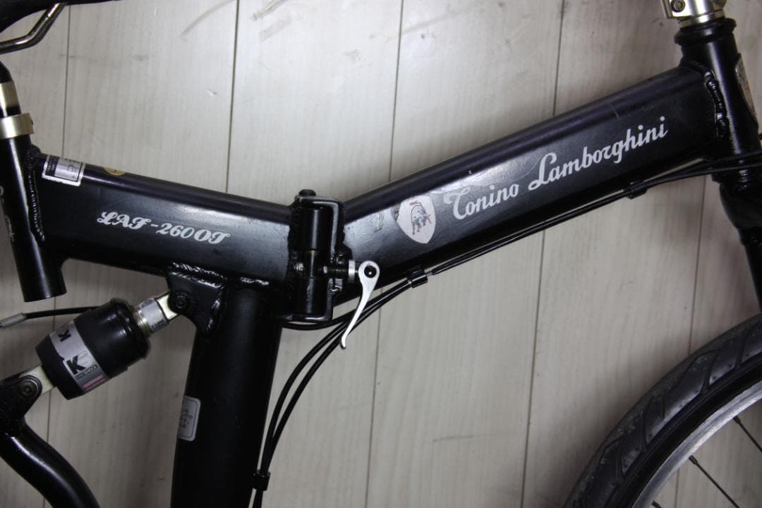 ランボルギーニ 26型 アルミ 18速 440mm Wサス付き 折り畳みMTB