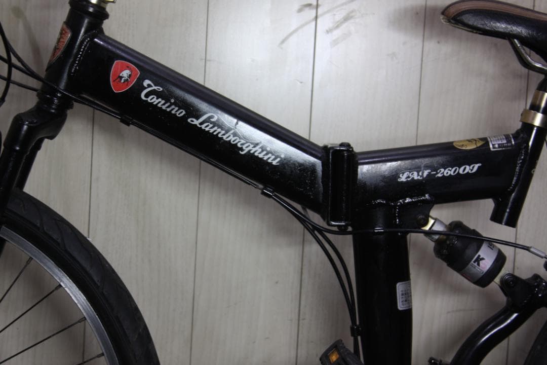 ランボルギーニ 26型 アルミ 18速 440mm Wサス付き 折り畳みMTB