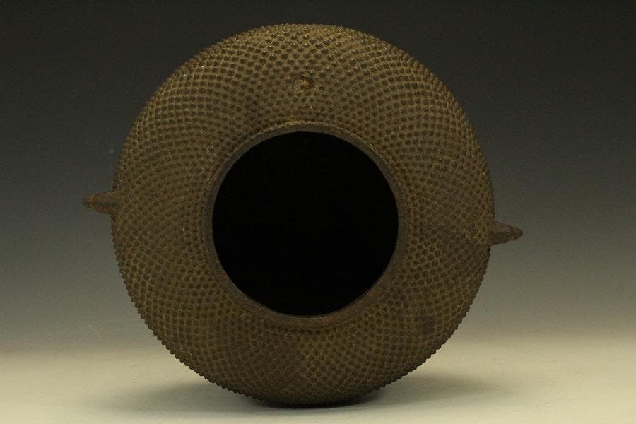 茶道具 霰丸釜 鉄釜 箱入 710