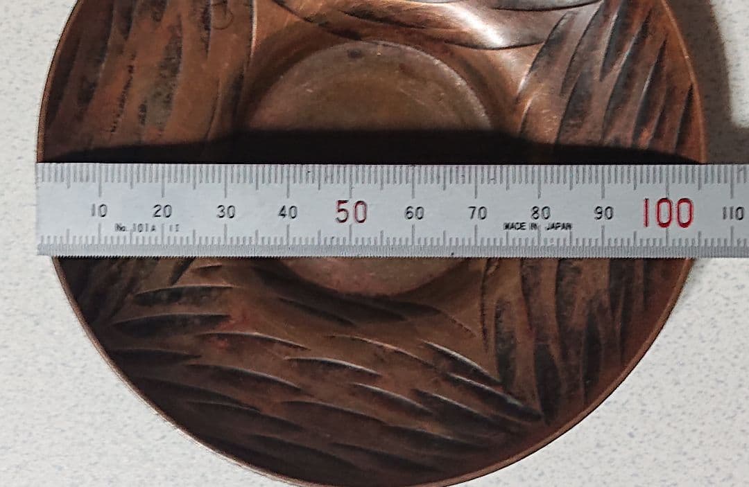 ヴィンテージ 銅製茶托 5枚セット 木箱付き