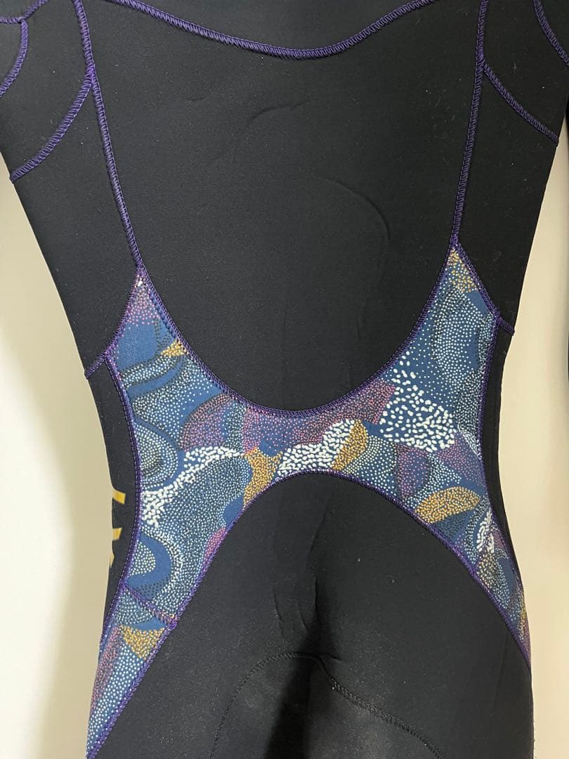 フルスーツ ウェットスーツ 黒 カラフル