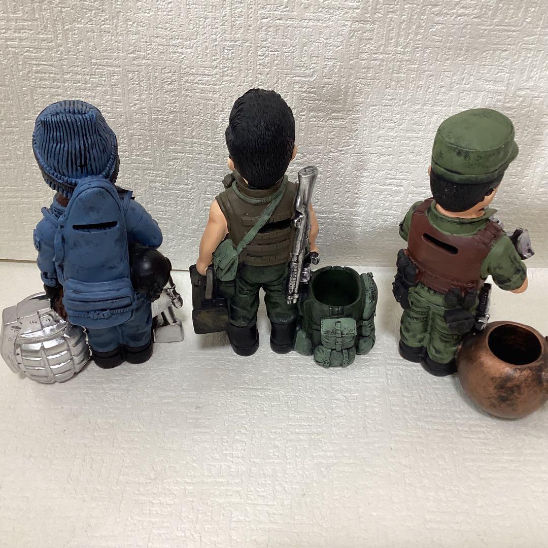 ミリタリーキャラクター フィギュアセット　貯金箱　5体