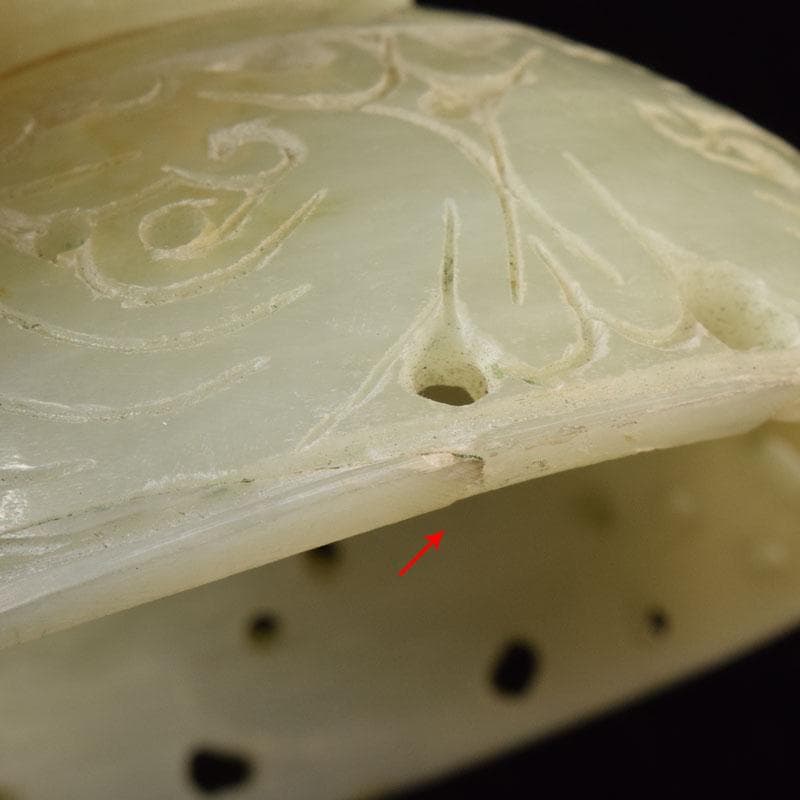 中国　玉石彫刻　雙耳活環　龍鈕蓋爐　塔香炉　唐木台付　7654C