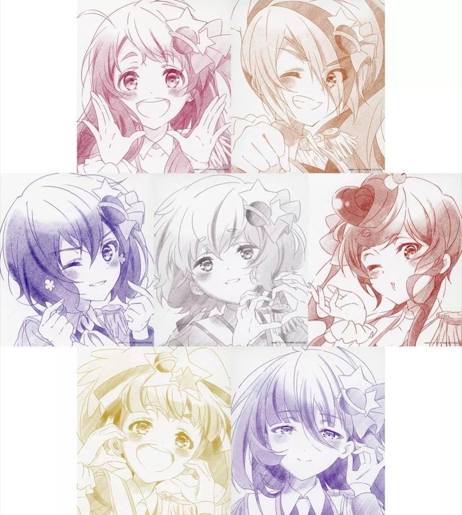 ゾンビランドサガ　ゆめぎんがパラダイス　入場者特典　ミニ色紙風カード　全7種類