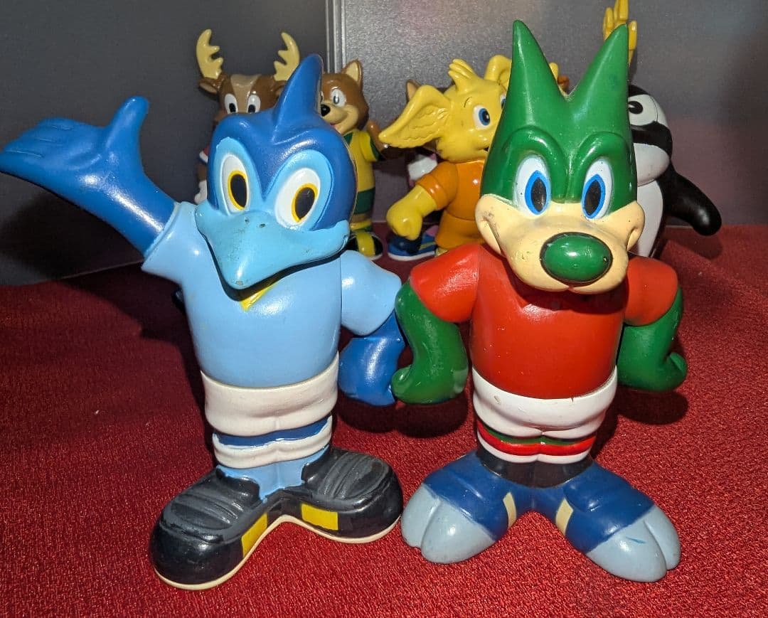 ジャンク Jリーグ マスコット 人形 ソフビ貯金箱 フィギュア 14体