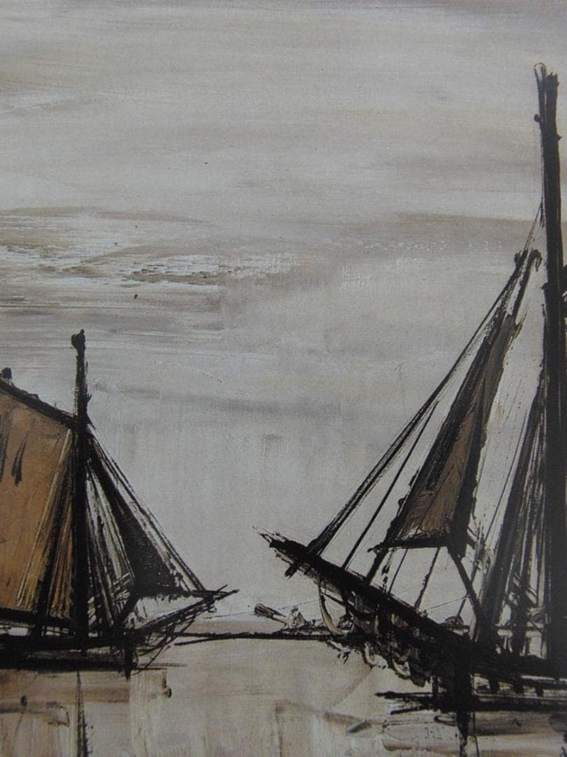 ベルナール・ビュッフェ「Voiiers le matin」希少画集の額装画