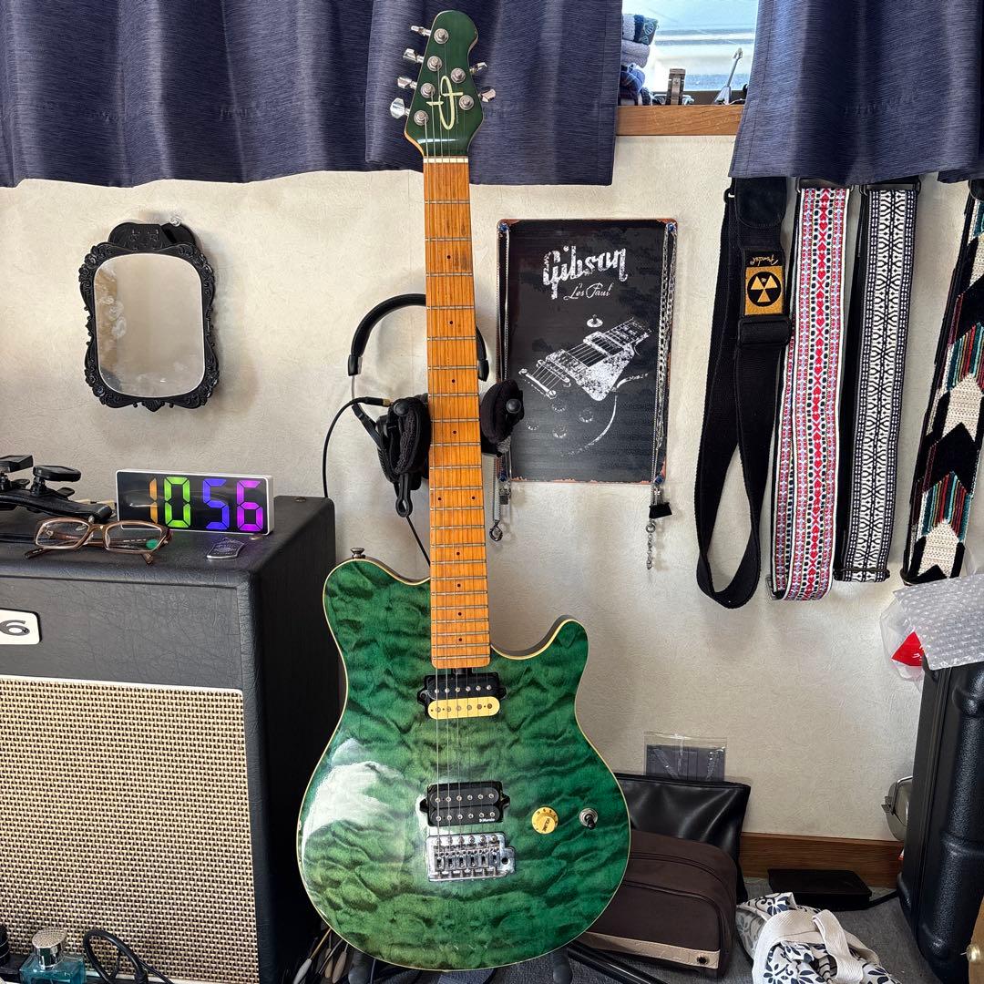 エレキギター グリーン ハムバッカー
