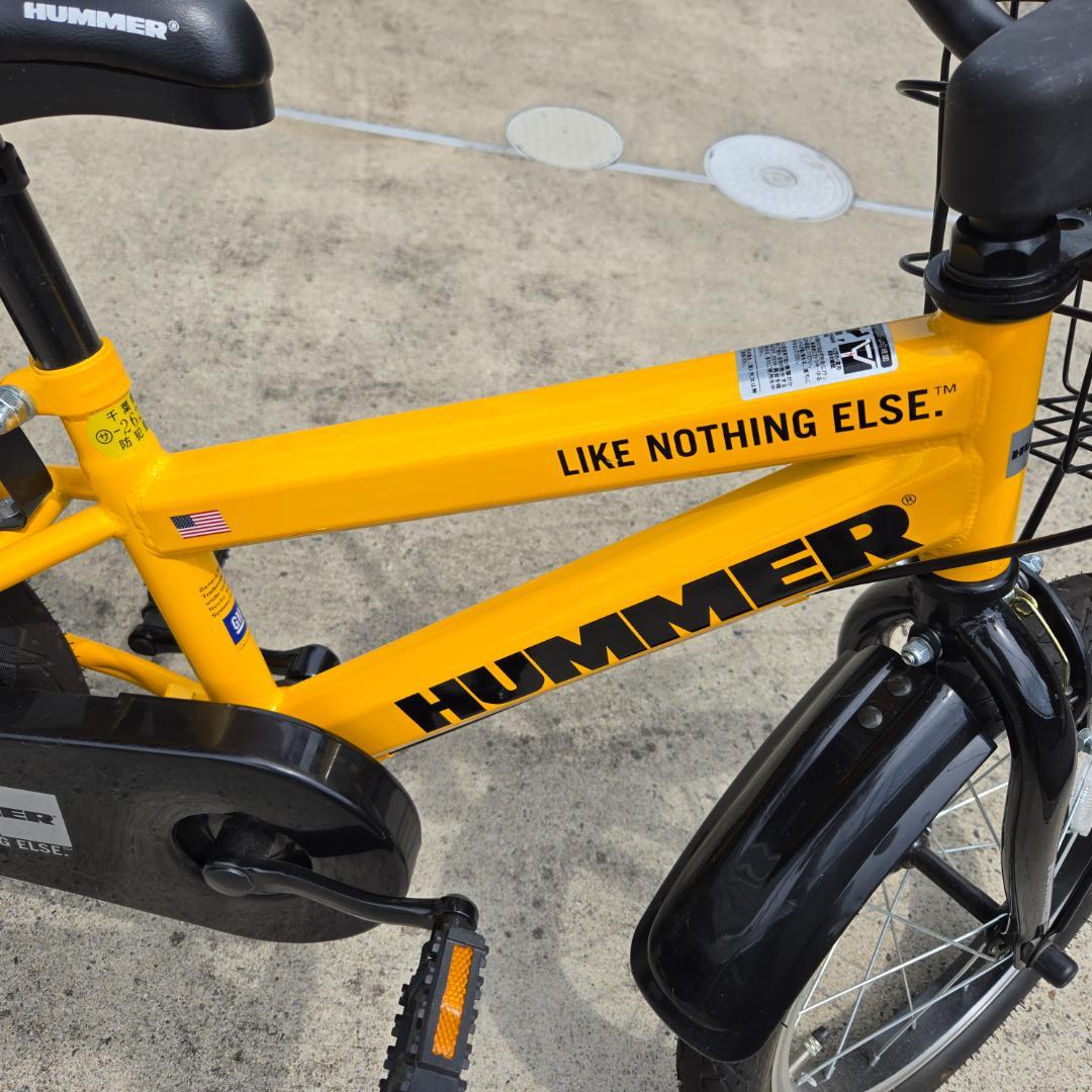 【引取り限定】HUMMER 子供用自転車 16インチ 前カゴ付き