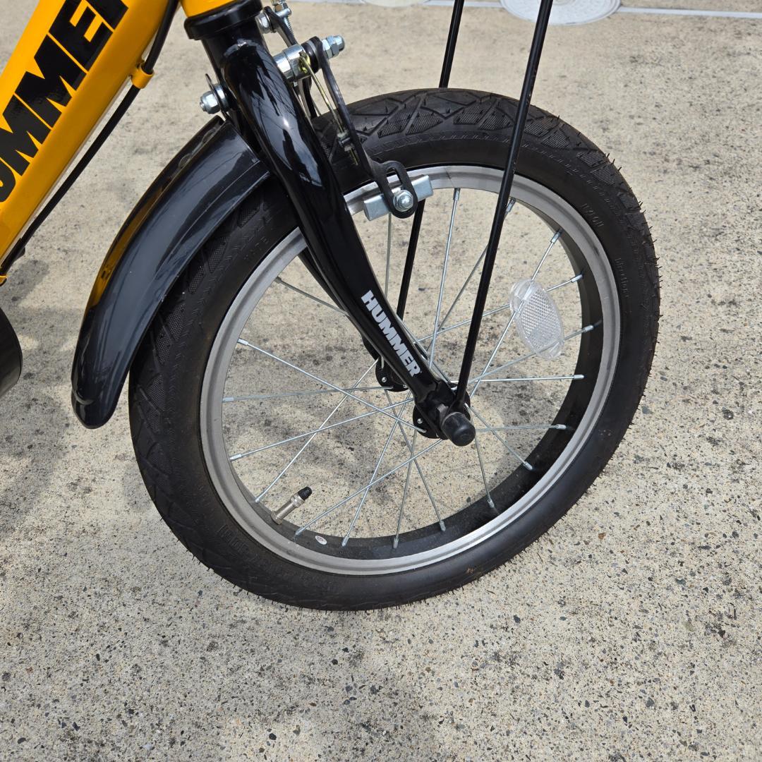 【引取り限定】HUMMER 子供用自転車 16インチ 前カゴ付き