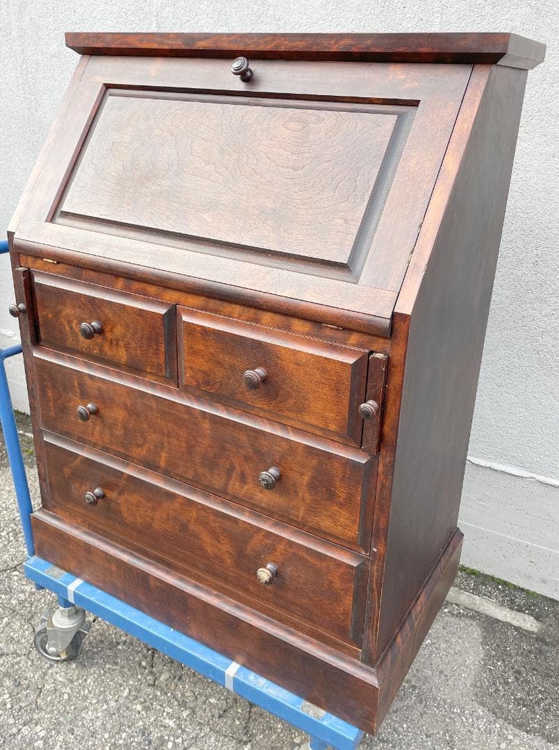 ★ 民芸家具 ライティングビューロー 流氷 89-008 昭和 レトロ 古家具