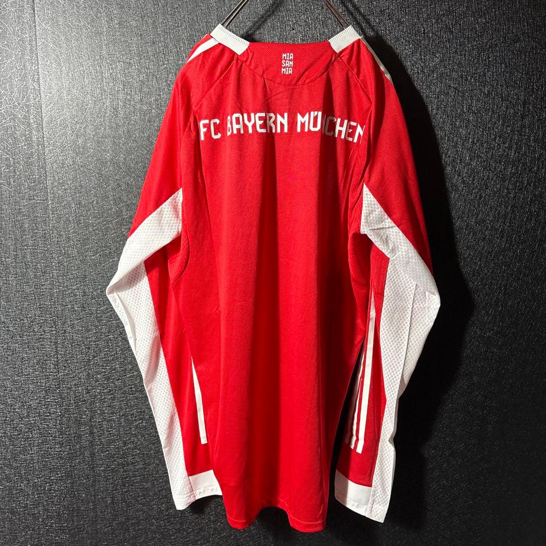 【★バイエルン】 adidas サッカー 最新 ユニフォーム 長袖 赤 2XL
