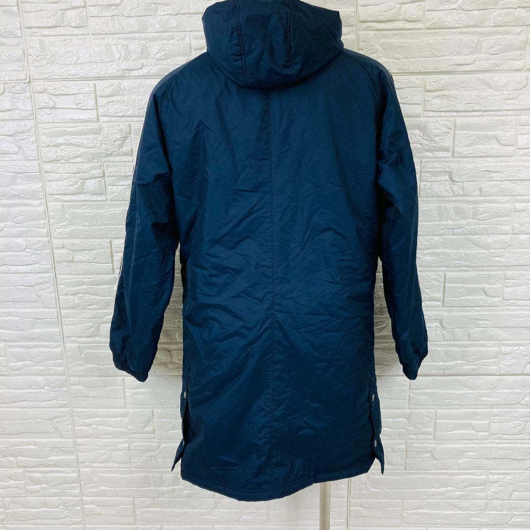 NIKE ナイキ ベンチコート Mサイズ ワンポイント サイドライン 紺