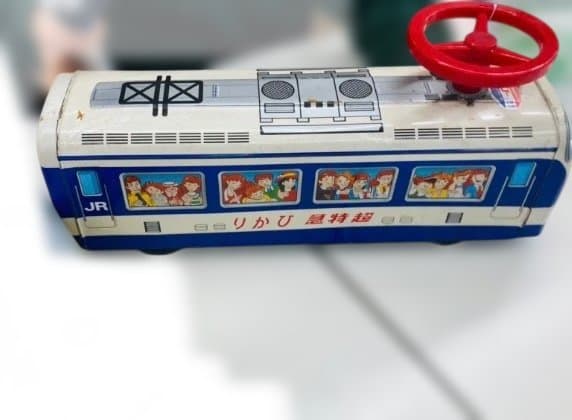 （レトロ）JR ひかり　超特急 ブリキ　運転ハンドル付き