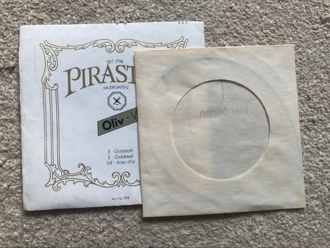 ヴァイオリン弦 オリーブセット 未使用品 Pirastro Oliv