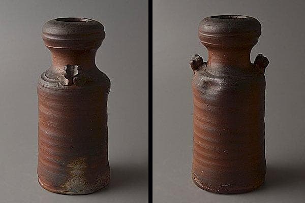 u485 茶道具　山荘窯　藤本道生　備前花生