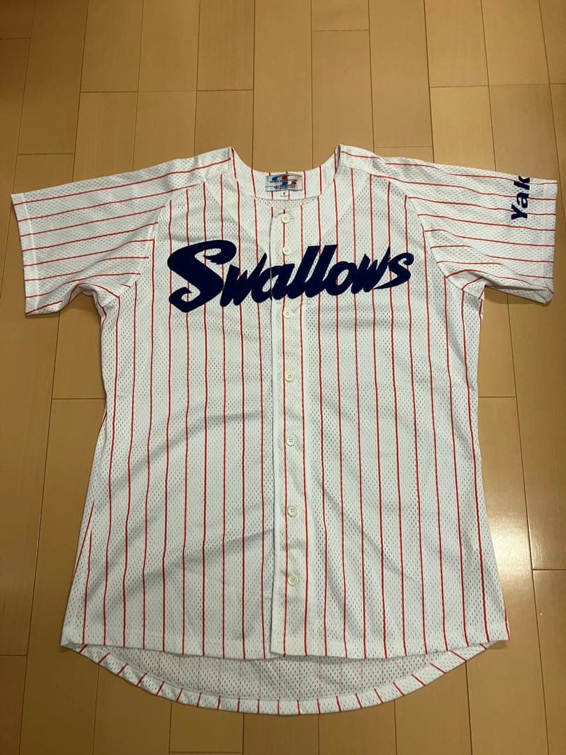 東京ヤクルトスワローズ　シャープ産業　ユニフォーム　当時　ミズノ　復刻　無地