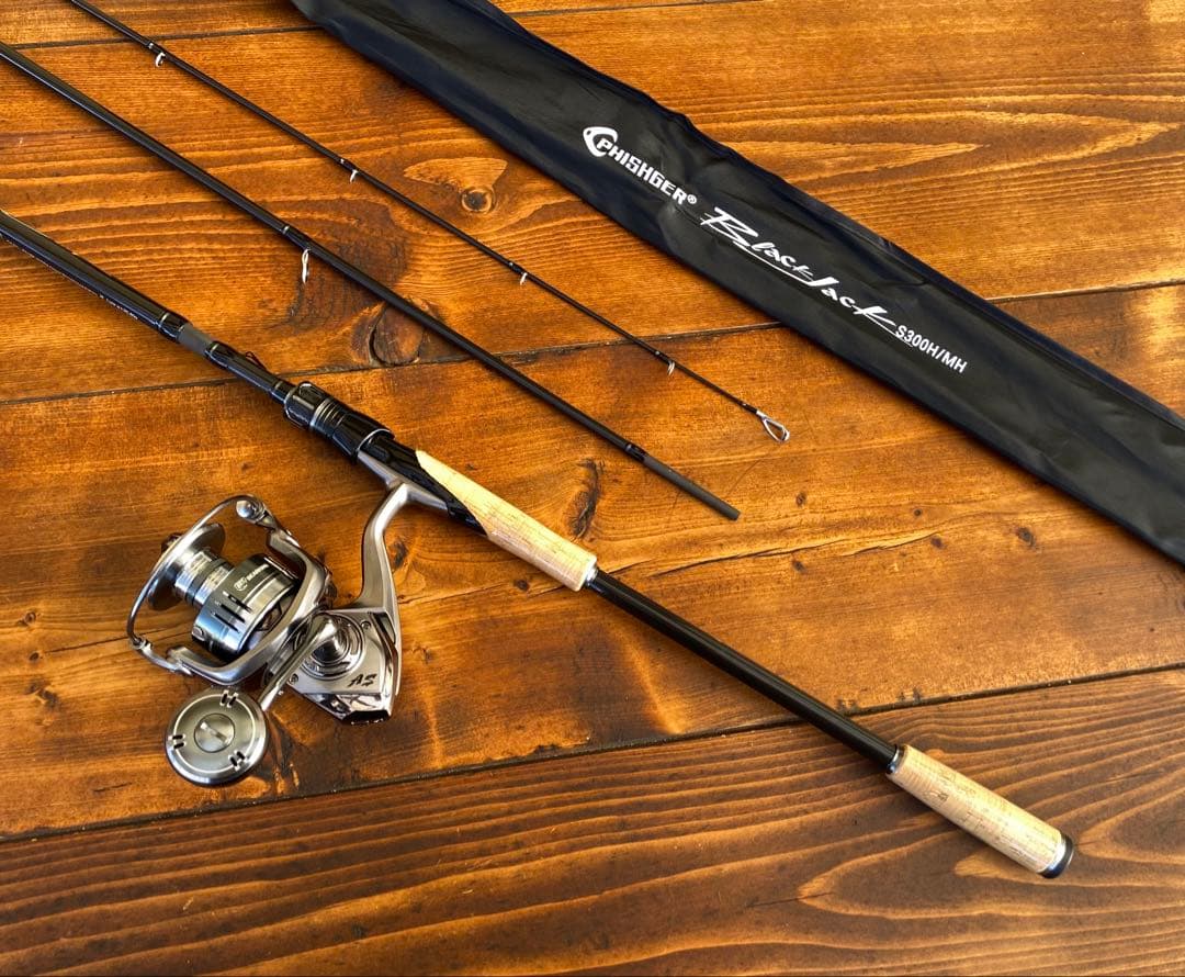 釣り竿セット　カーボンロッド　ショアジギング 10ft 3M パックロッド