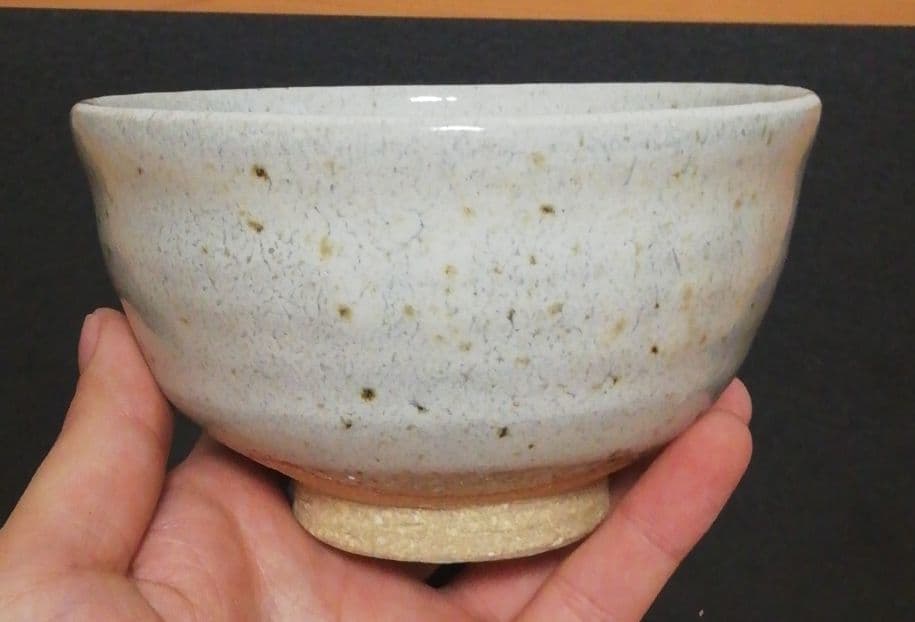 西岡小十作　斑唐津　茶碗　共箱　仕服付　茶道具