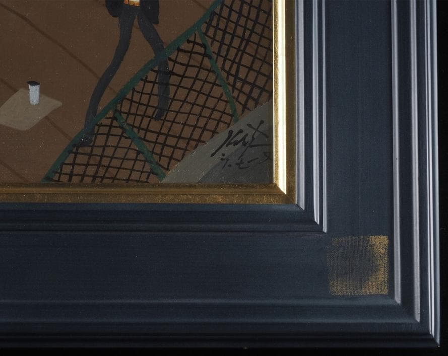 真作 丸山勝三 肉筆 油彩 F6号 額装品 高島屋