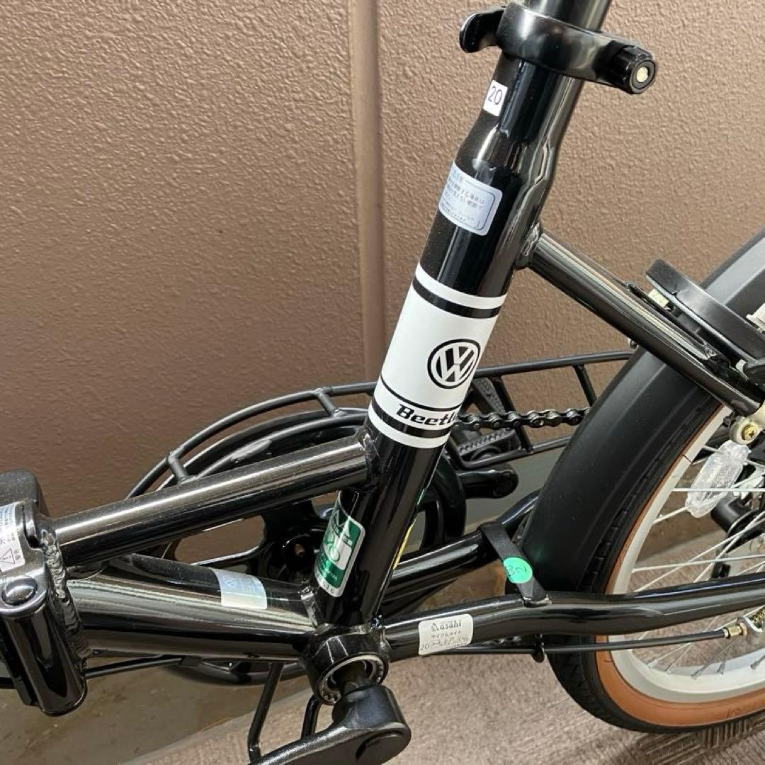 【美品】奈良〜関西圏引き渡し　20インチ フォルクスワーゲン　ブラック　自転車