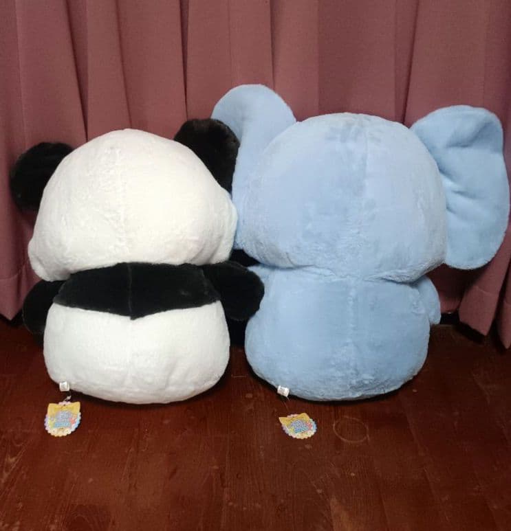 べいびーあにまるず　ぬいぐるみ 超MEGA　パンダ、ゾウ　全2種セット