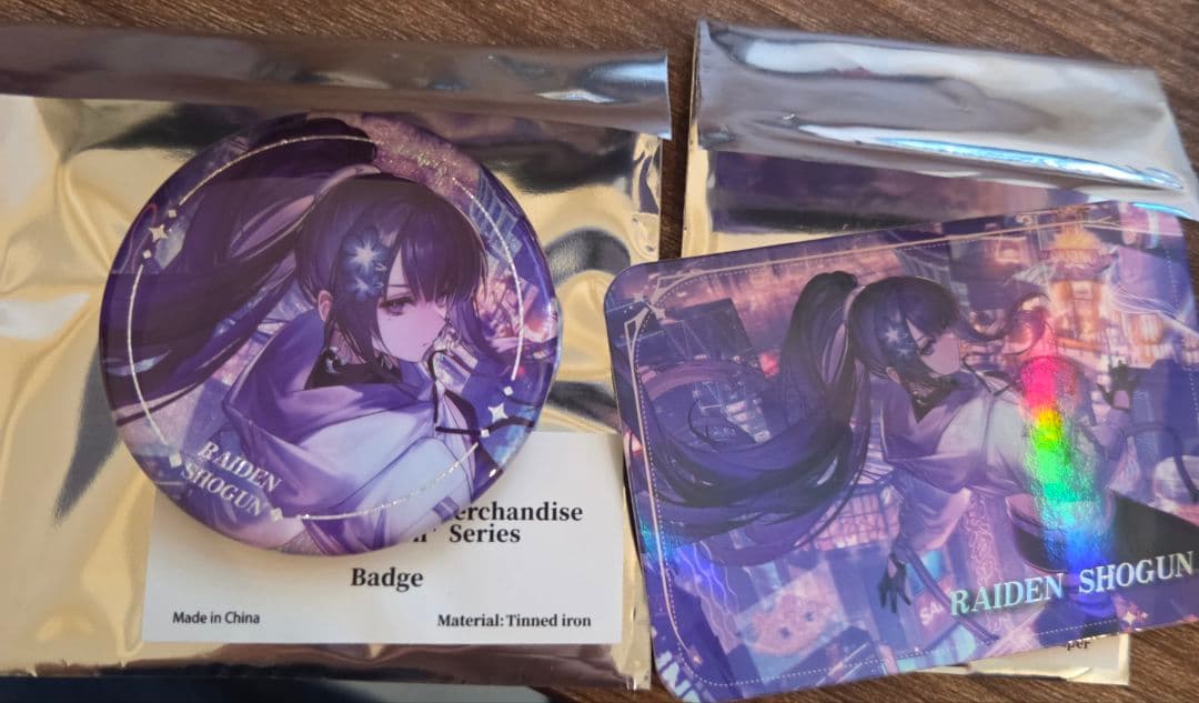 原神 ホヨフェア Hoyofair 缶ベッジ+ホログラムカード 雷電将軍