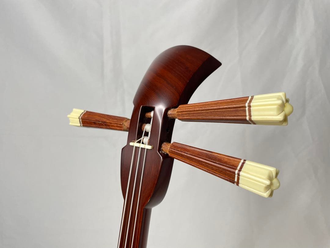 沖縄三線 宮古木工芸 本皮1枚張り 極上パドック棹