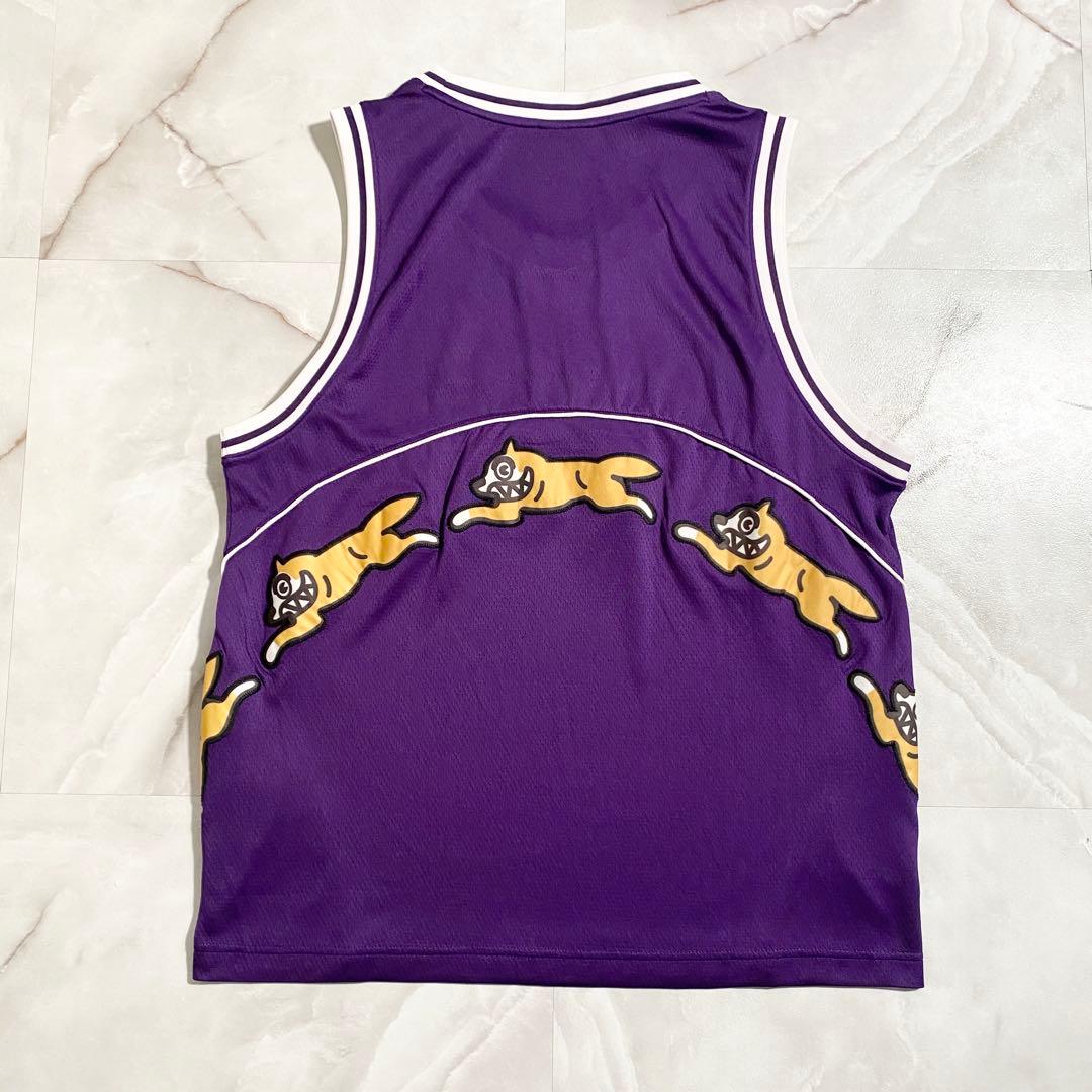 A17234 美品 アイスクリーム ランニングドッグバスケユニフォーム 紫 XL