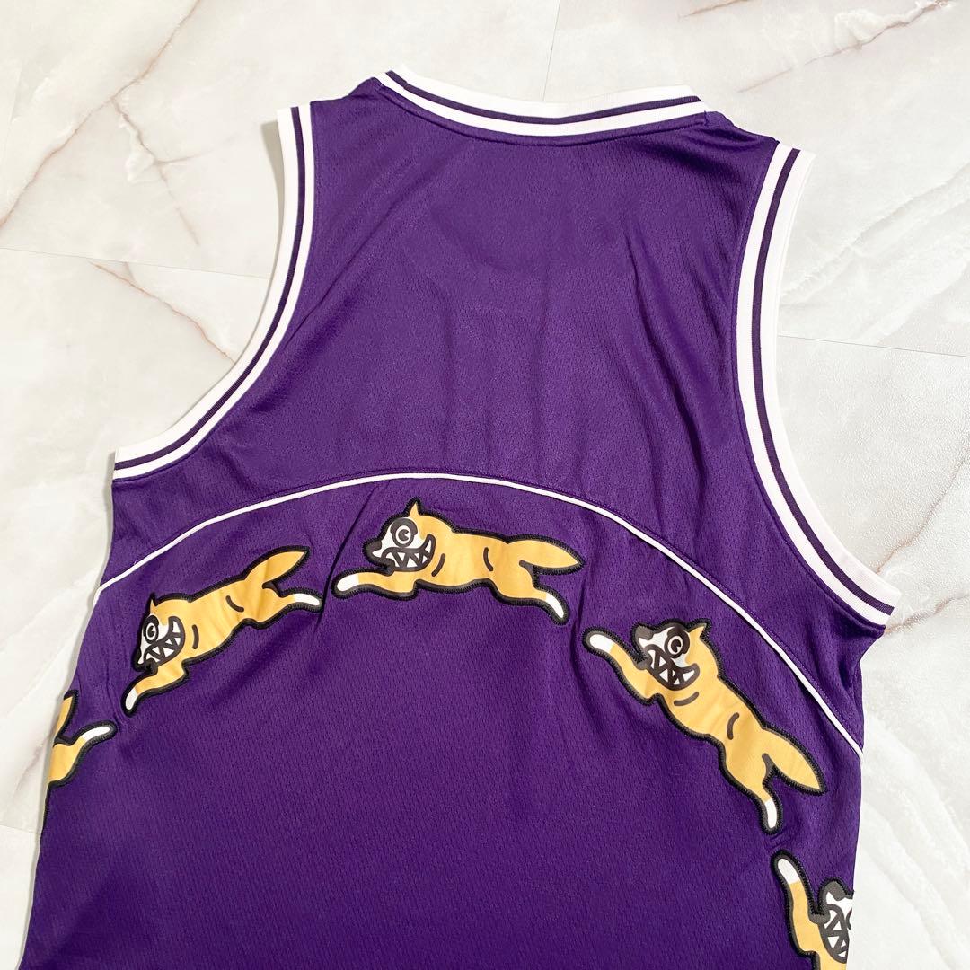 A17234 美品 アイスクリーム ランニングドッグバスケユニフォーム 紫 XL