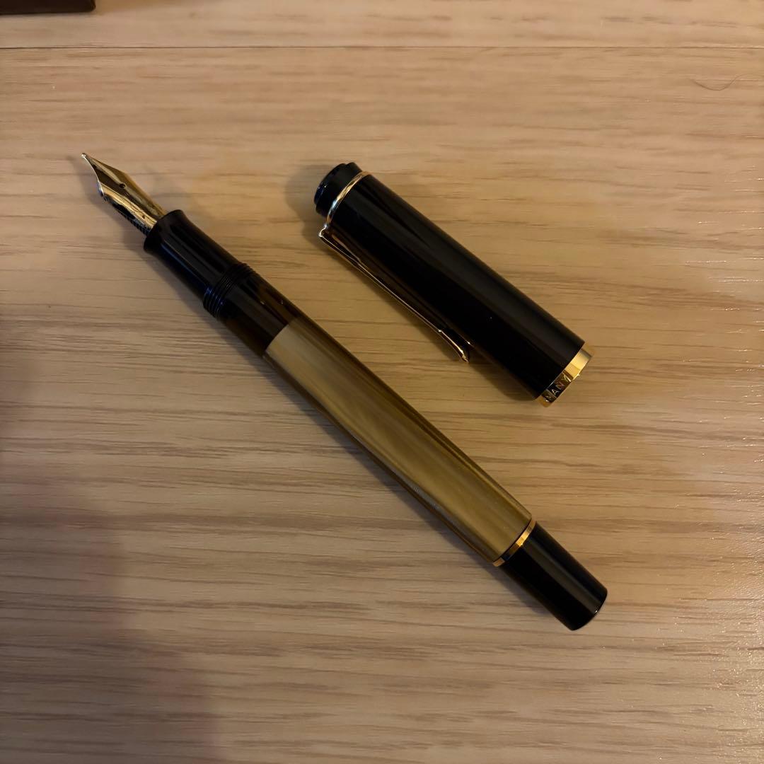 Pelikan マーブルBR FP M 万年筆 & 4001 インクセット