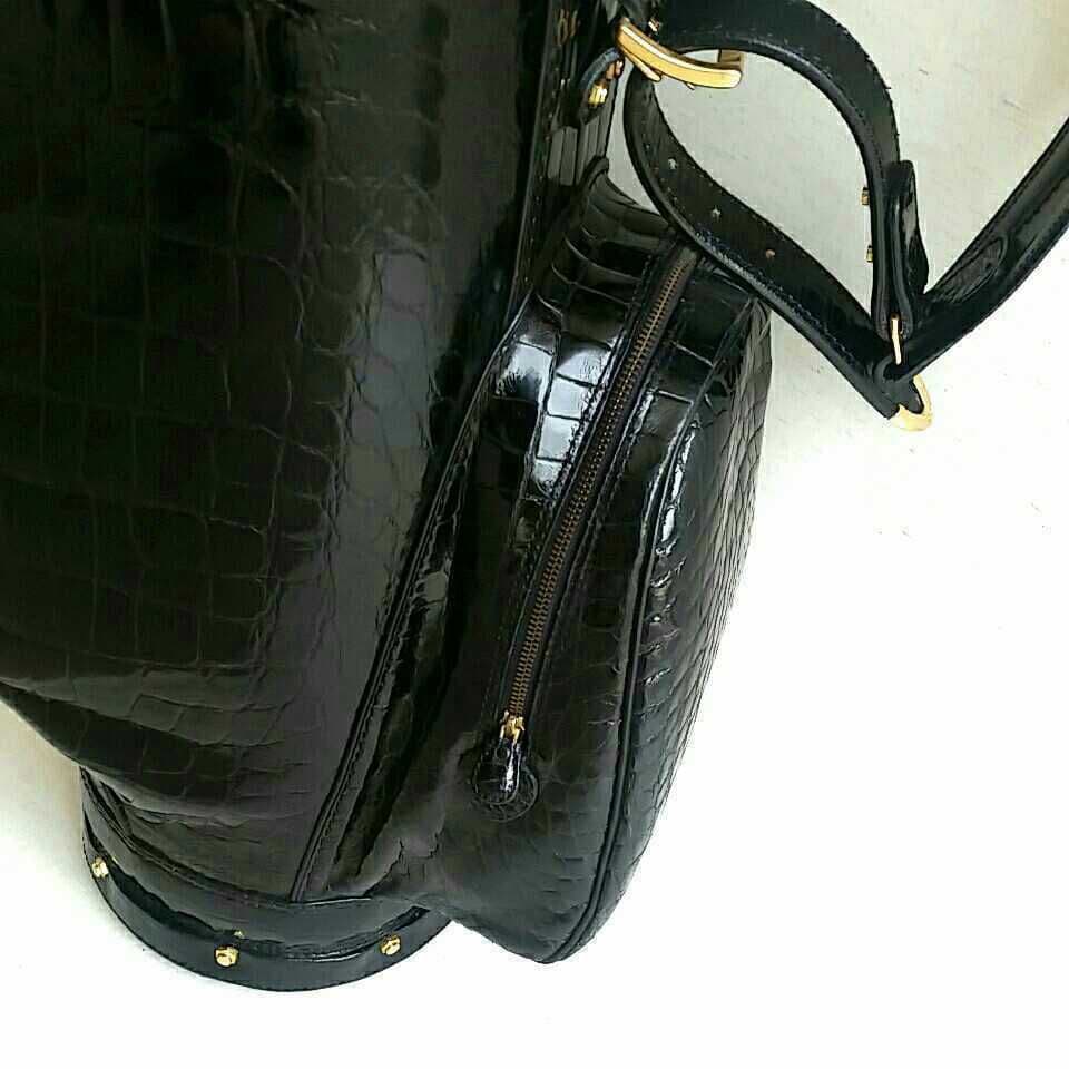 最高級 日本製 総 クロコダイル 革 キャディバッグ ゴルフ バッグ