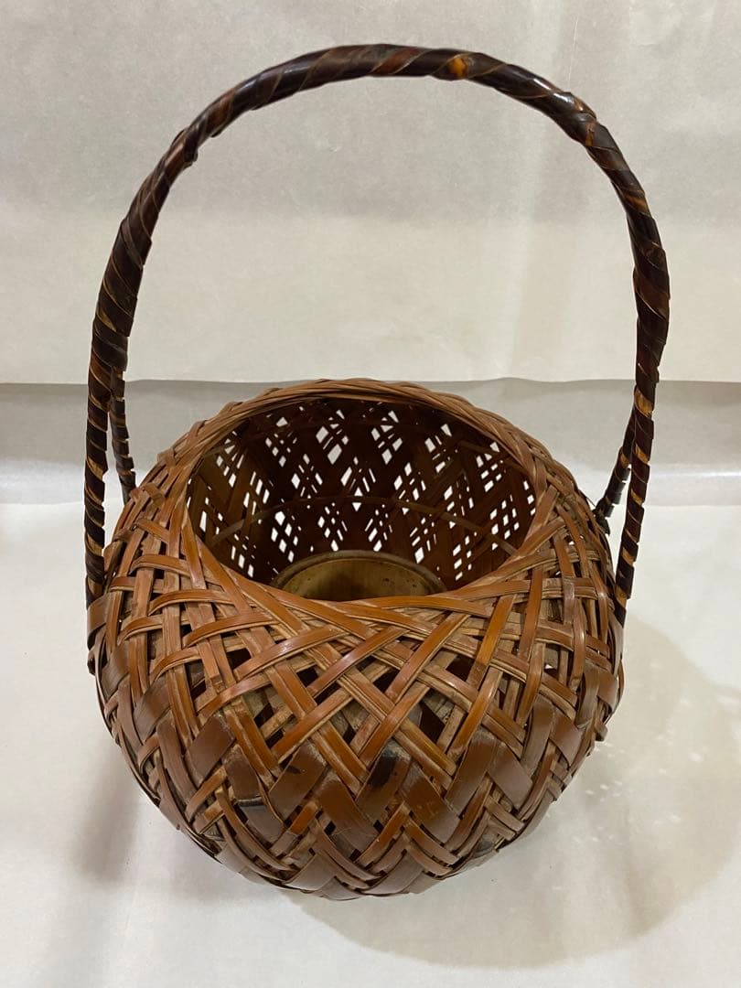 茶道具　花籠　骨董　フラワーベース