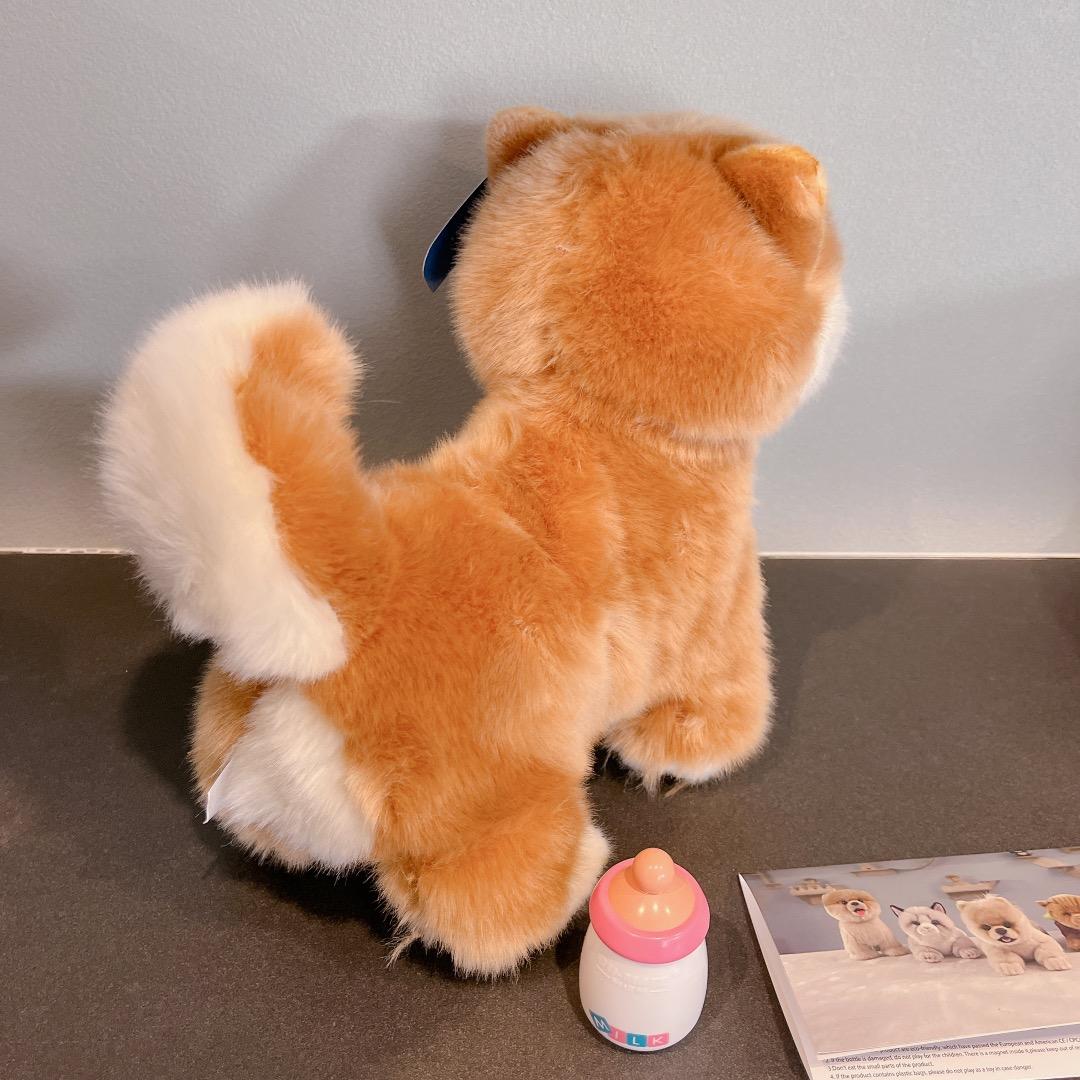 ✦電子ウォーキング 秋田犬 ぬいぐるみ 歩くおもちゃ 吠える 電池 鳴く