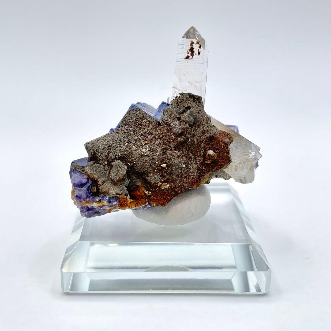 中国 ヤオガンシャン産 フローライト/水晶 共生 鉱物標本